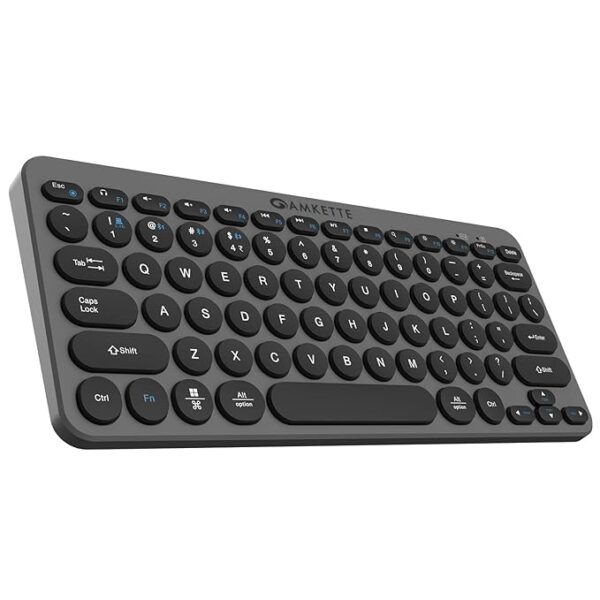 4-in-1 Multi-Device Wireless Keyboard with Retro Style
